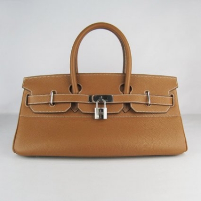 Hermes Birkin 42Cm Togo Leather Handbags Coffee Sil