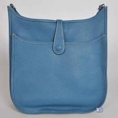 Hermes Evelyne GM W28cm Messanger Bag Blue